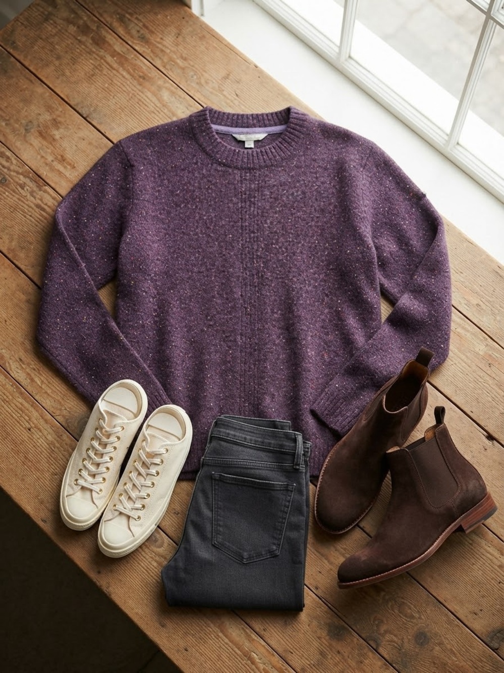 Royal Robbins 100% Merino Wool Pullover Sweater Plum Heather